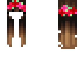female hb - dark brown fade w/ red flowers v4