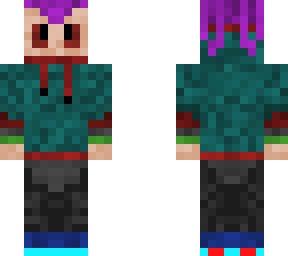 pink hair teen boy