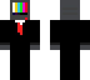 tv head with a suit