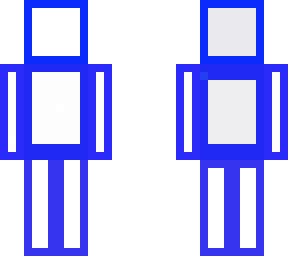 white and blue
