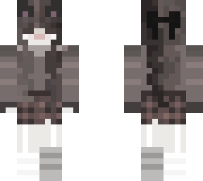 cute emo cat girl (hair showing + bow)