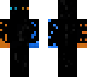 orange and blue flame enderman