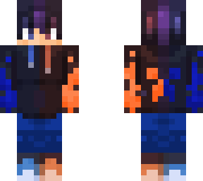 blue and orange hoodie boy