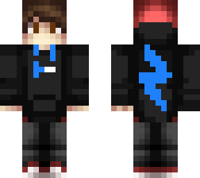 character with focus drink hoodie (blue)
