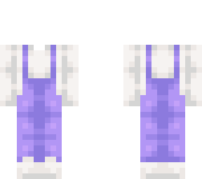 ob - pastel white w/ purple overalls