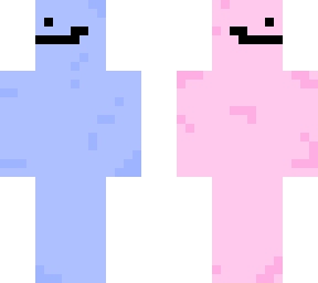pink and blue whale guy