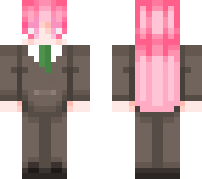 pink with the suit