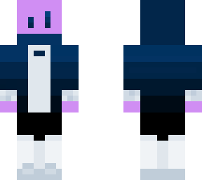 purple guy in blue coat