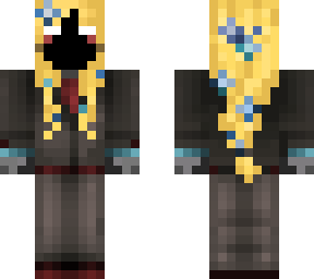 blondeboyhalo with blue flowers in braids <3