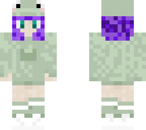 frog girl purple hair