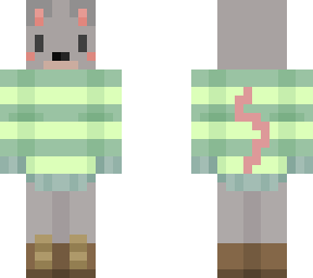 mouse with green sweater