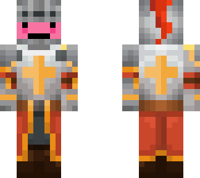 pink fish on an armor