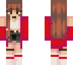 red skater girl