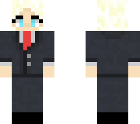 short hair blonde in a suit