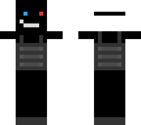 white skins with black clothes and black mask | Minecraft Skins