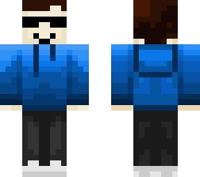 blue hoodie
