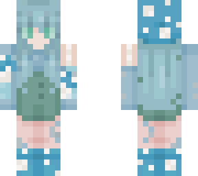 blue mushroom girl
