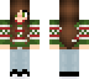 brunette christmas sweater girl