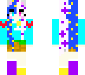minecraft fan girl shots and purple and yellow socks