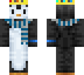 penguin with scarf, crown, and bracelet (scarf not mine)
