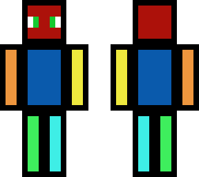 rainbow block man