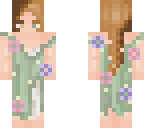 shiny elf flower dress