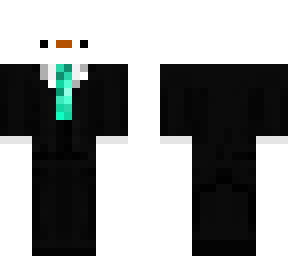 white duck in a suit - aquamarine tie