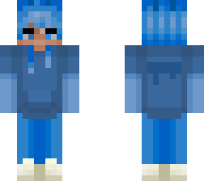 [ the sky is blue? my hair is blue? what's not blue? ]