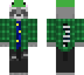 froggyhat flannel racoon with tail