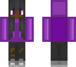 black girl in purple with pink headphones