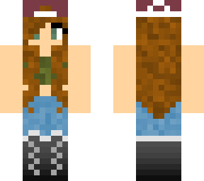 girl with green shirt and hat