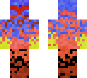 red & blue mixed with yellow