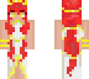 red cherry haired girl , white dressed ( oc )