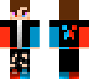 blue and red