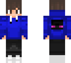 blue enderman hoodie gamer boy