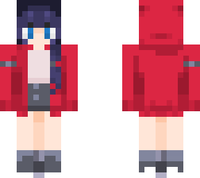 girl with red jacket