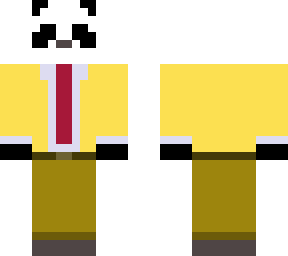 panda in yellow suit