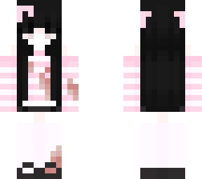 pink egirl w/ black hair