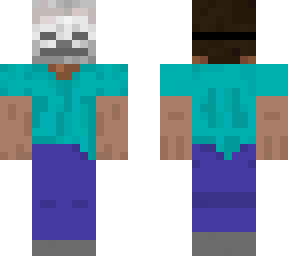 steve with skeleton mask