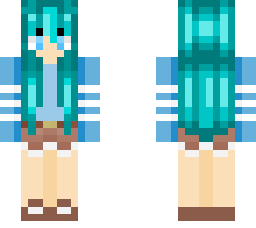 blue haired girl