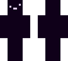 simple purple guy with straight face