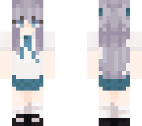 blue eyed white school uniform girl