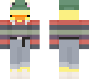 duck with frog hat