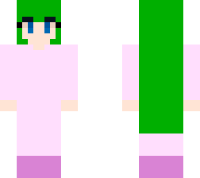 green haired girl