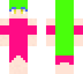 green haired girl