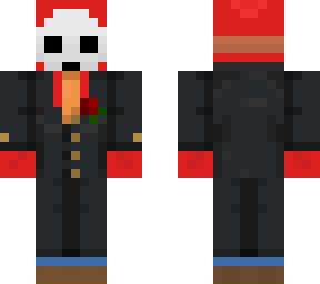 red shyguy in a suit