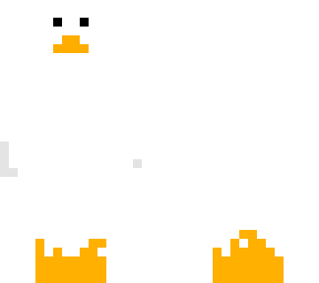 white duck with fethers