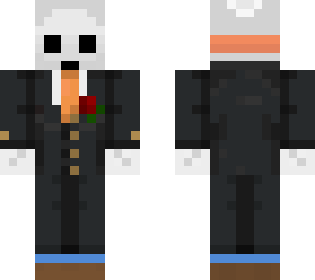 white shyguy in a suit