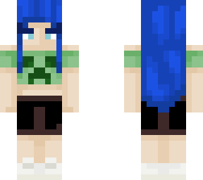 blue hair cute girl
