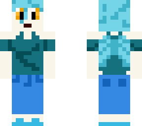 blue haired girl